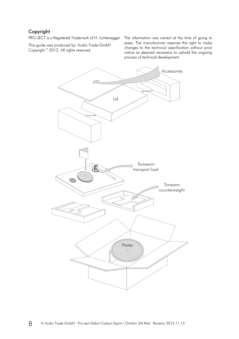 Pro-Ject Audio Systems Pro-Ject Debut Carbon Esprit (DC) User Manual | Page 8 / 8