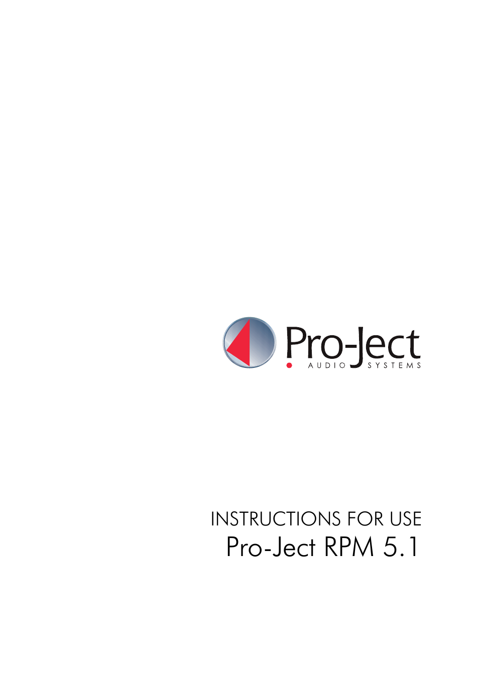 Pro-Ject Audio Systems Pro-Ject RPM 5.1 User Manual | 8 pages