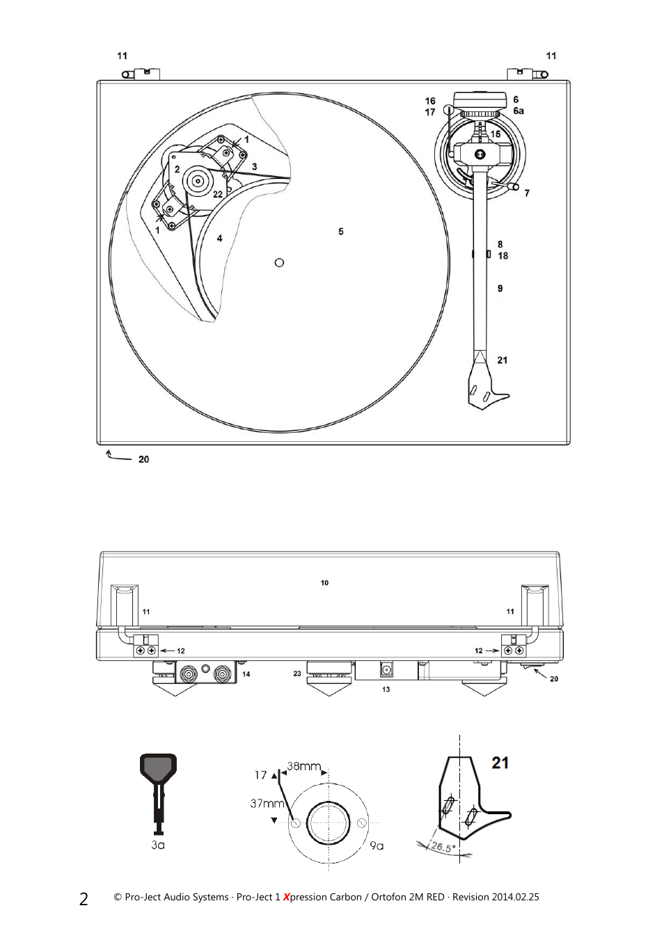 Pro-Ject Audio Systems Pro-Ject 1Xpression Carbon User Manual | Page 2 / 9