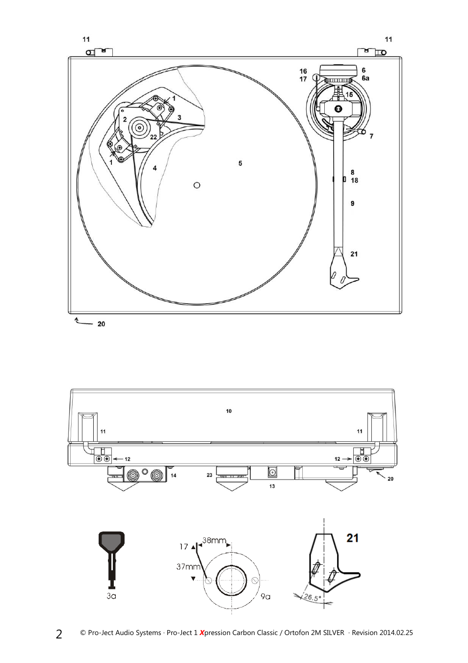 Pro-Ject Audio Systems Pro-Ject 1Xpression Carbon Classic User Manual | Page 2 / 9