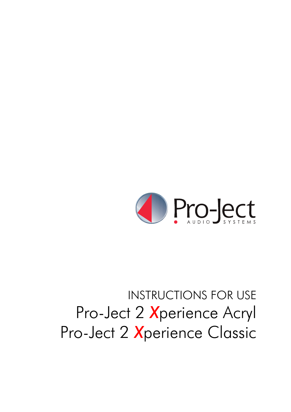 Pro-Ject Audio Systems Pro-Ject 2Xperience Acryl User Manual | 8 pages