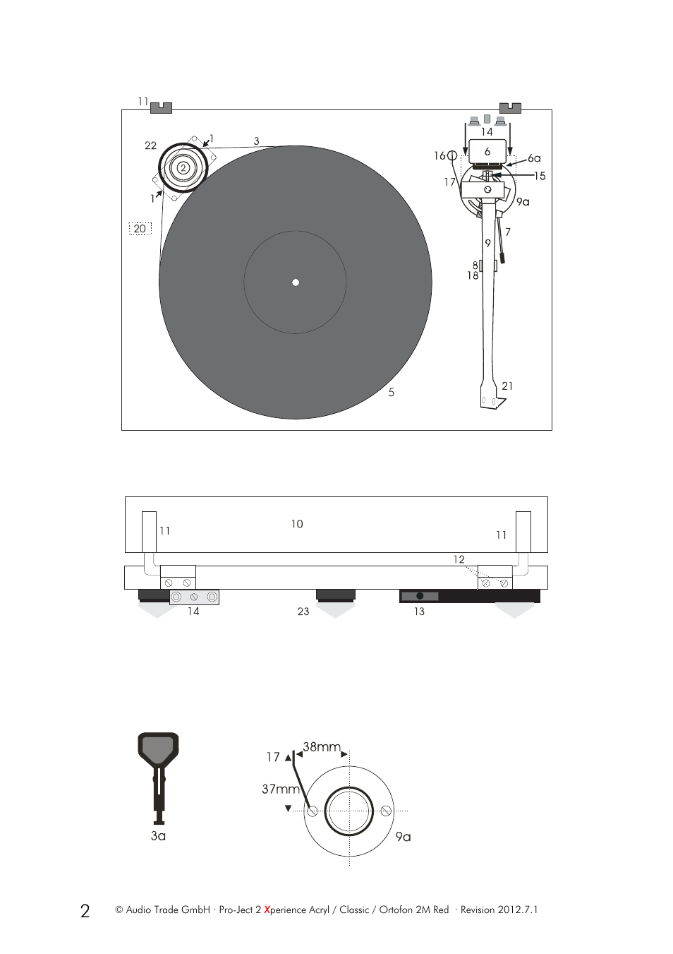 Pro-Ject Audio Systems Pro-Ject 2Xperience Acryl User Manual | Page 2 / 8