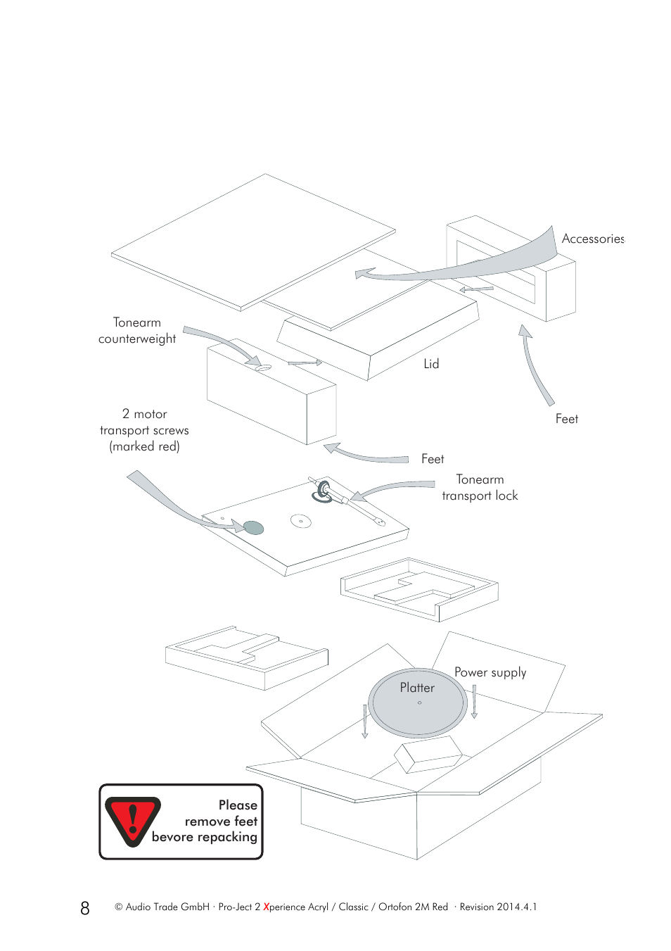 Pro-Ject Audio Systems Pro-Ject 2Xperience Classic User Manual | Page 8 / 8