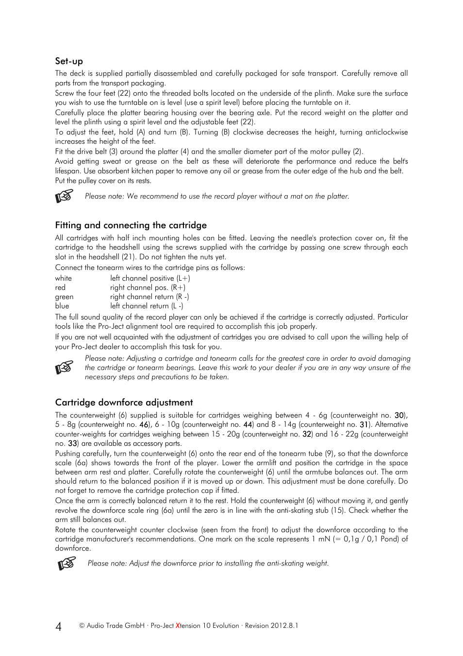 Pro-Ject Audio Systems Pro-Ject Xtension 10 Evolution User Manual | Page 4 / 7