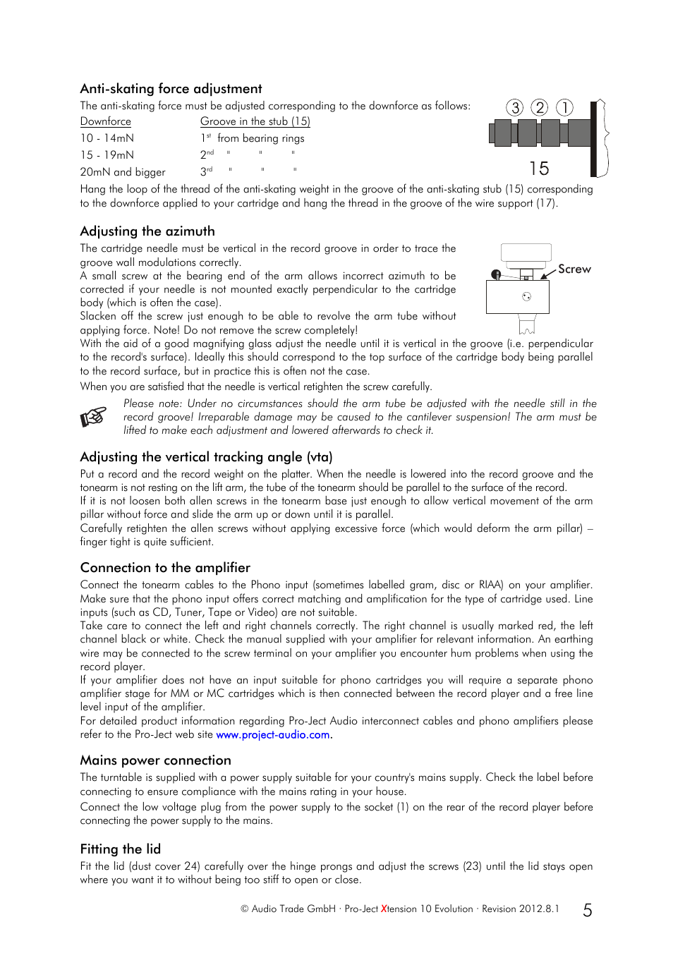 Pro-Ject Audio Systems Pro-Ject Xtension 10 Evolution User Manual | Page 5 / 7