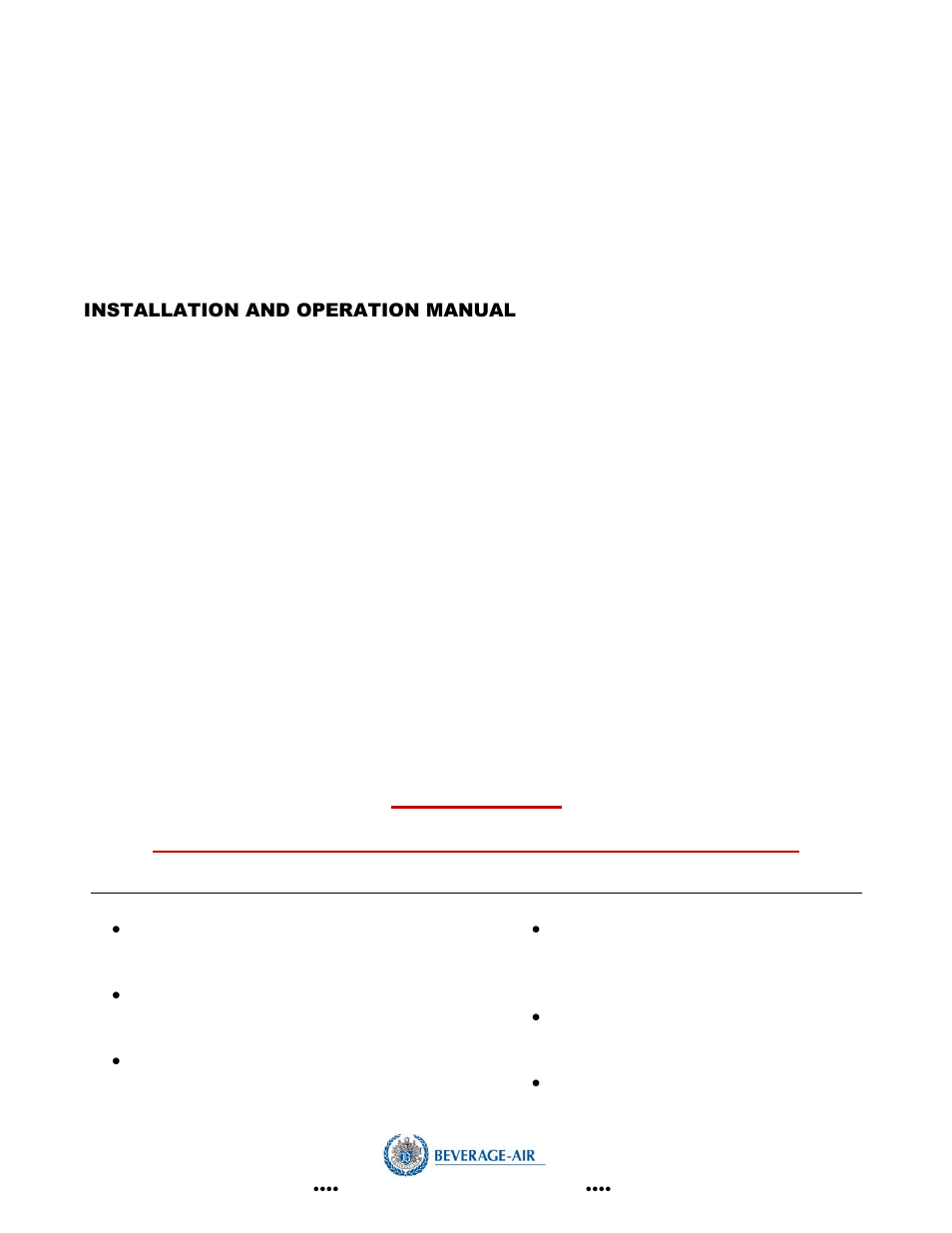 Beverage-Air CF-3 User Manual | Page 2 / 12