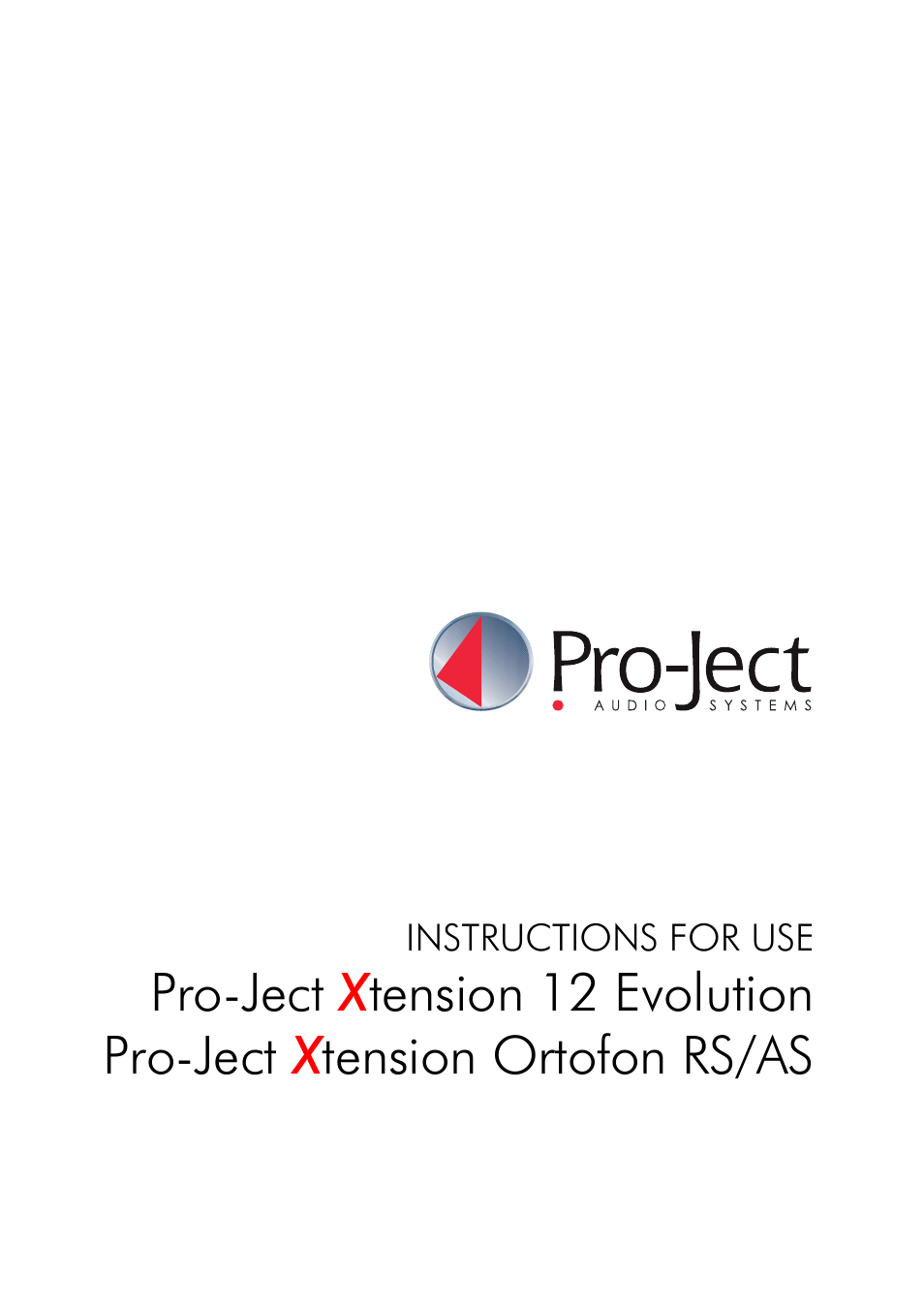 Pro-Ject Audio Systems Pro-Ject Xtension 12 Evolution User Manual | 10 pages