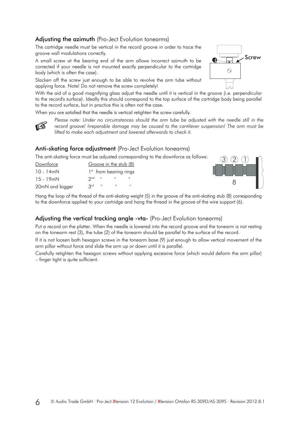 Pro-Ject Audio Systems Pro-Ject Xtension 12 Evolution User Manual | Page 6 / 10