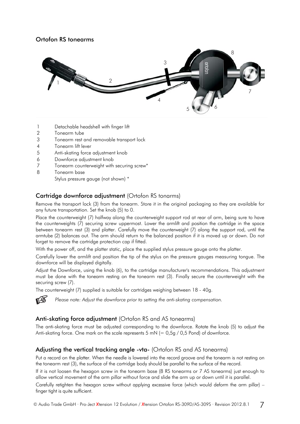 Pro-Ject Audio Systems Pro-Ject Xtension 12 Evolution User Manual | Page 7 / 10