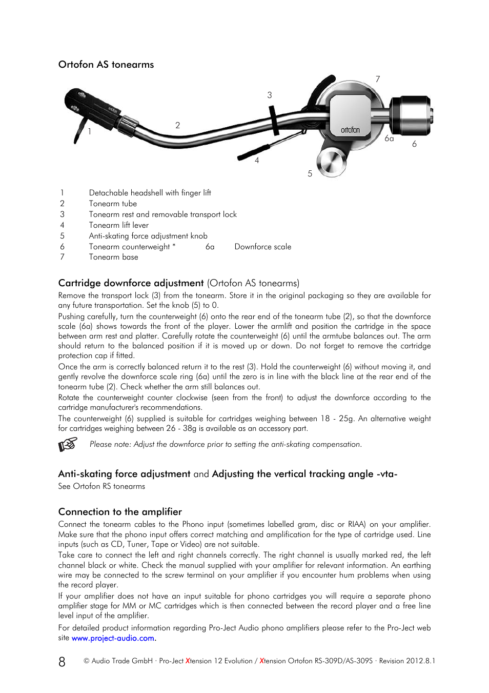 Pro-Ject Audio Systems Pro-Ject Xtension 12 Evolution User Manual | Page 8 / 10