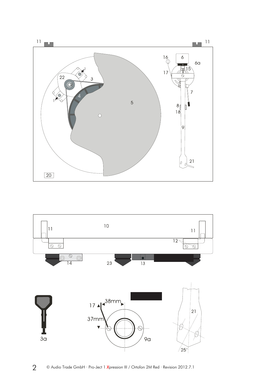 Pro-Ject Audio Systems Pro-Ject 1Xpression III User Manual | Page 2 / 8