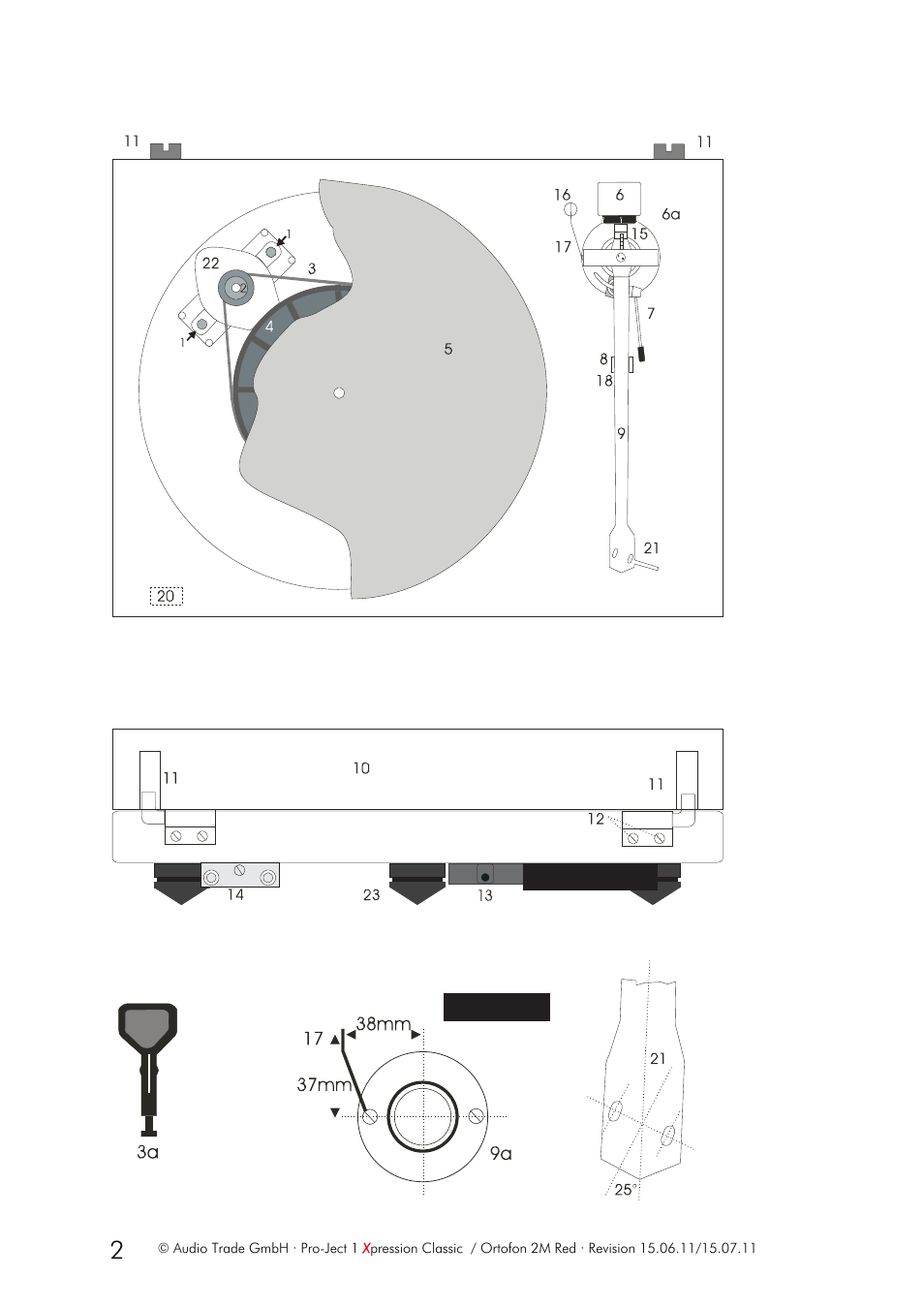 Pro-Ject Audio Systems Pro-Ject 1Xpression III Classic User Manual | Page 2 / 8