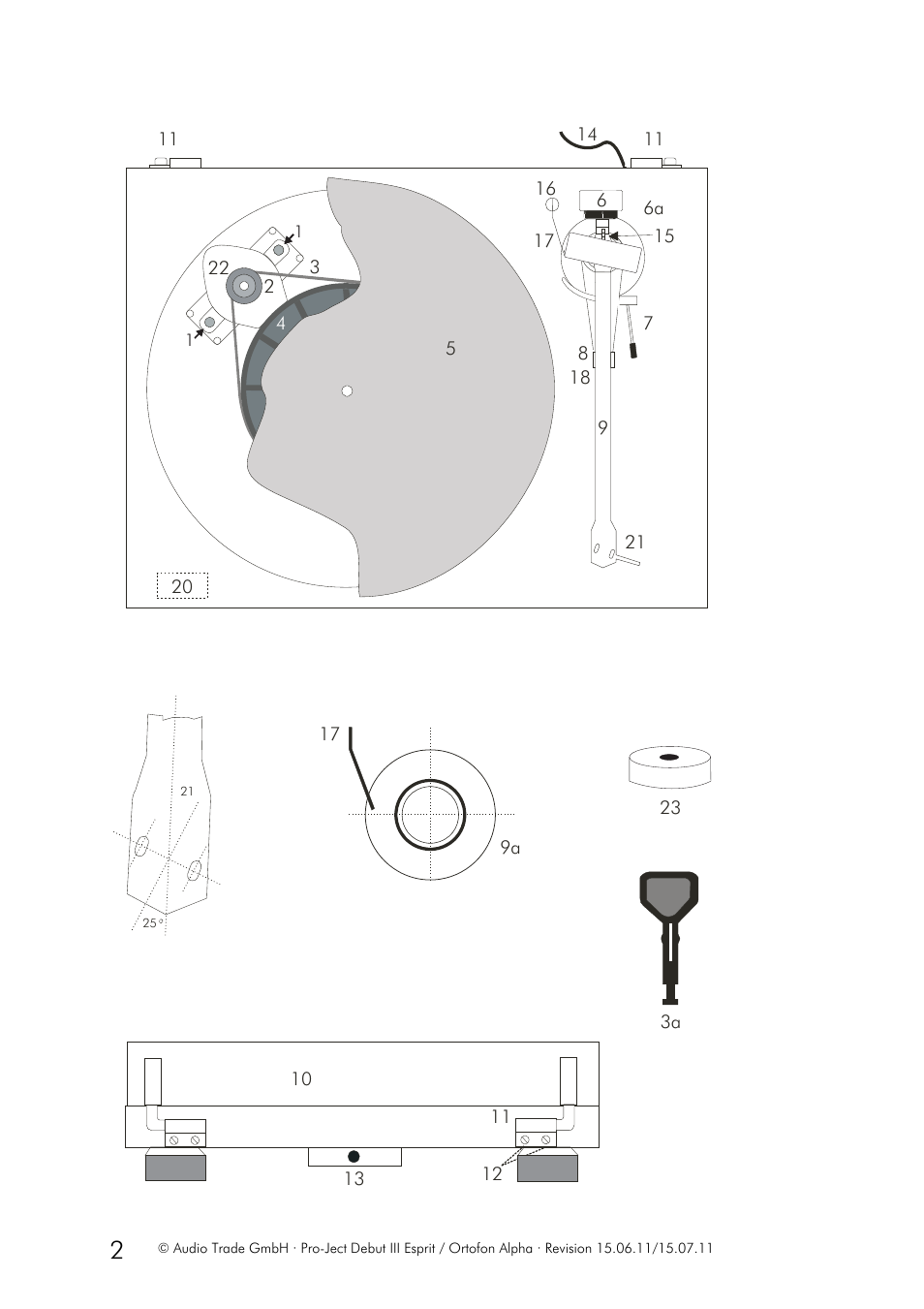 Pro-Ject Audio Systems Pro-Ject Debut III Esprit User Manual | Page 2 / 7