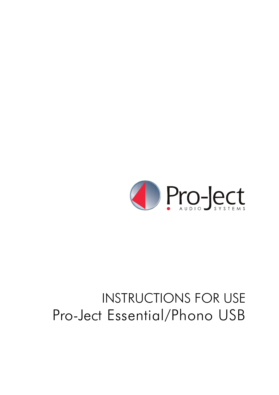 Pro-Ject Audio Systems Pro-Ject Essential Phono USB User Manual | 8 pages