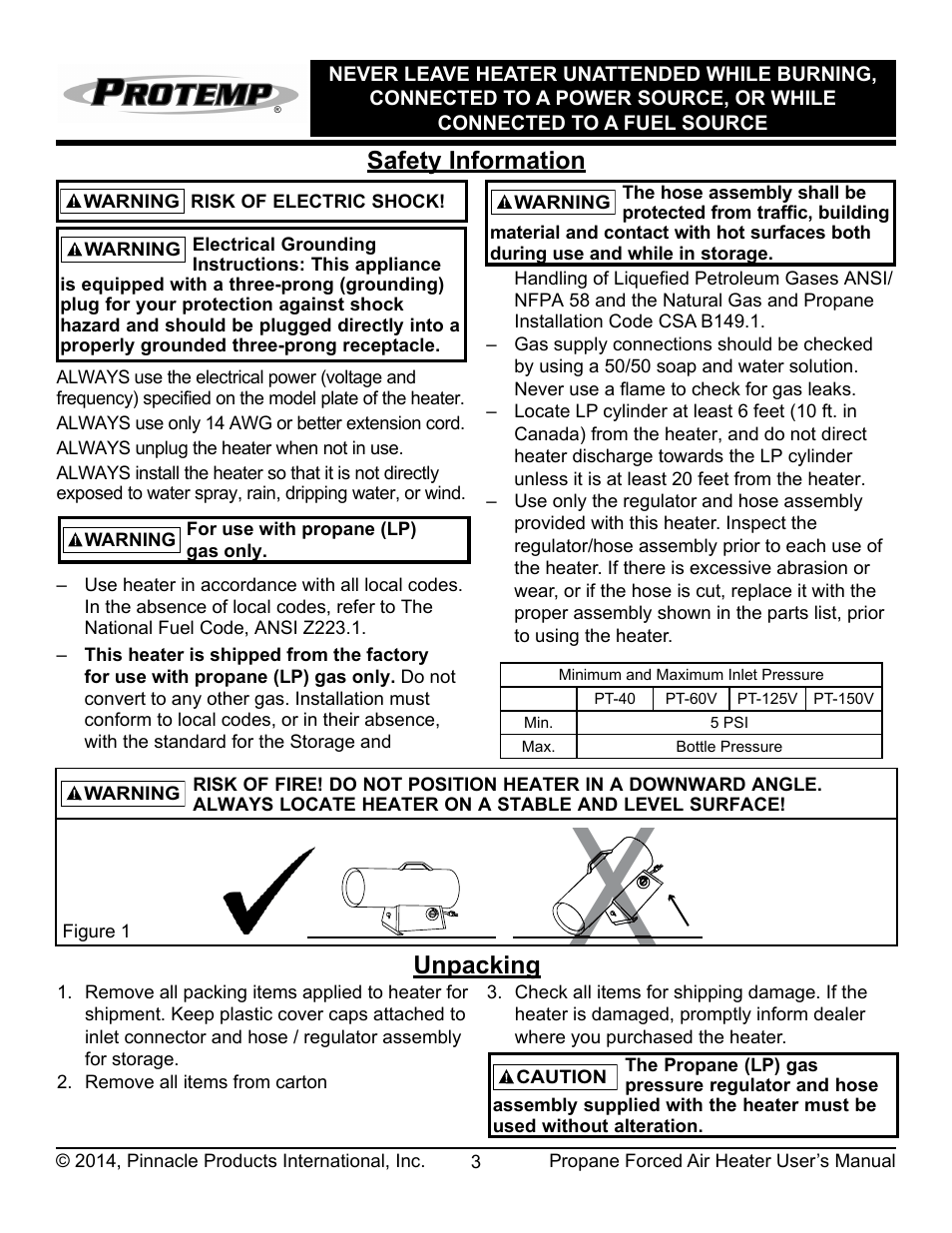 ProTemp PT-150V-GFA User Manual | Page 4 / 16