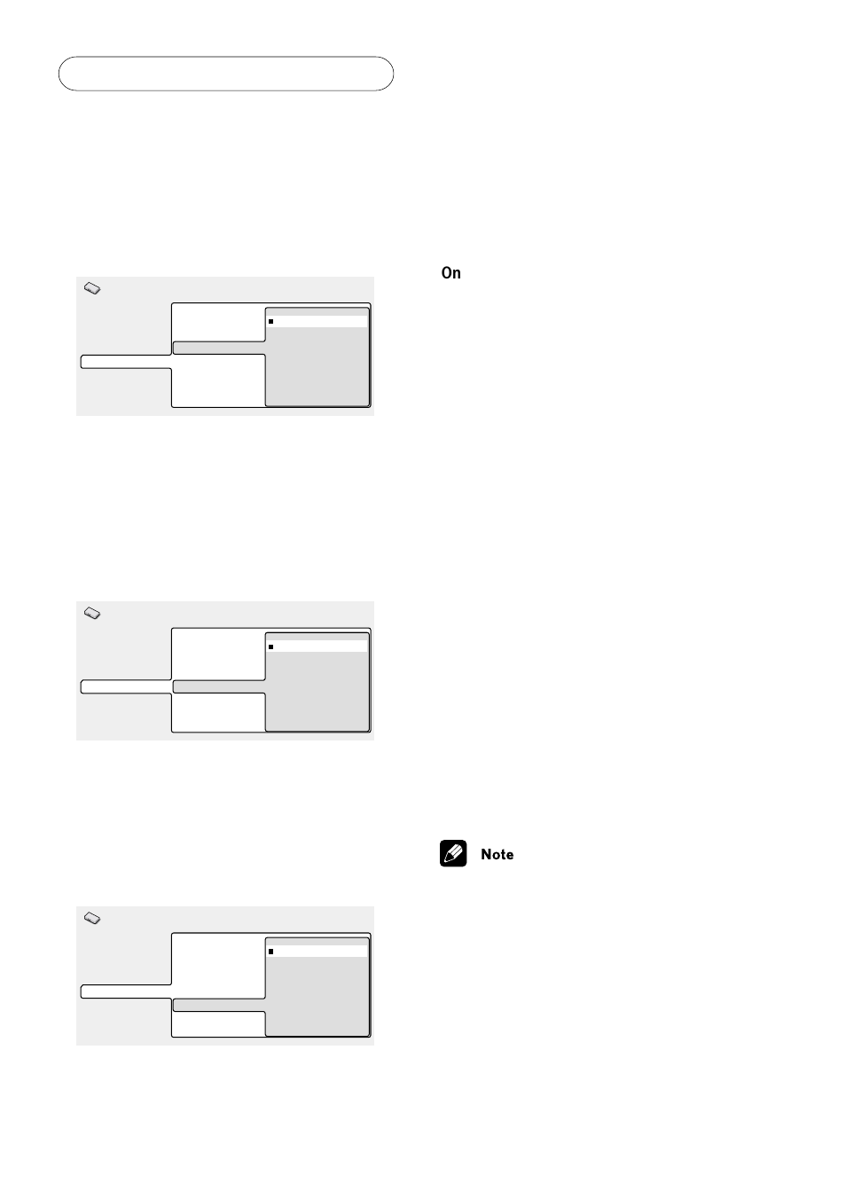 The initial settings menu 08, Options, Angle indicator | Background, Screen saver, Parental lock, Default setting: on, Default setting: logo | Bel Canto Design PL-1 User Manual | Page 48 / 73