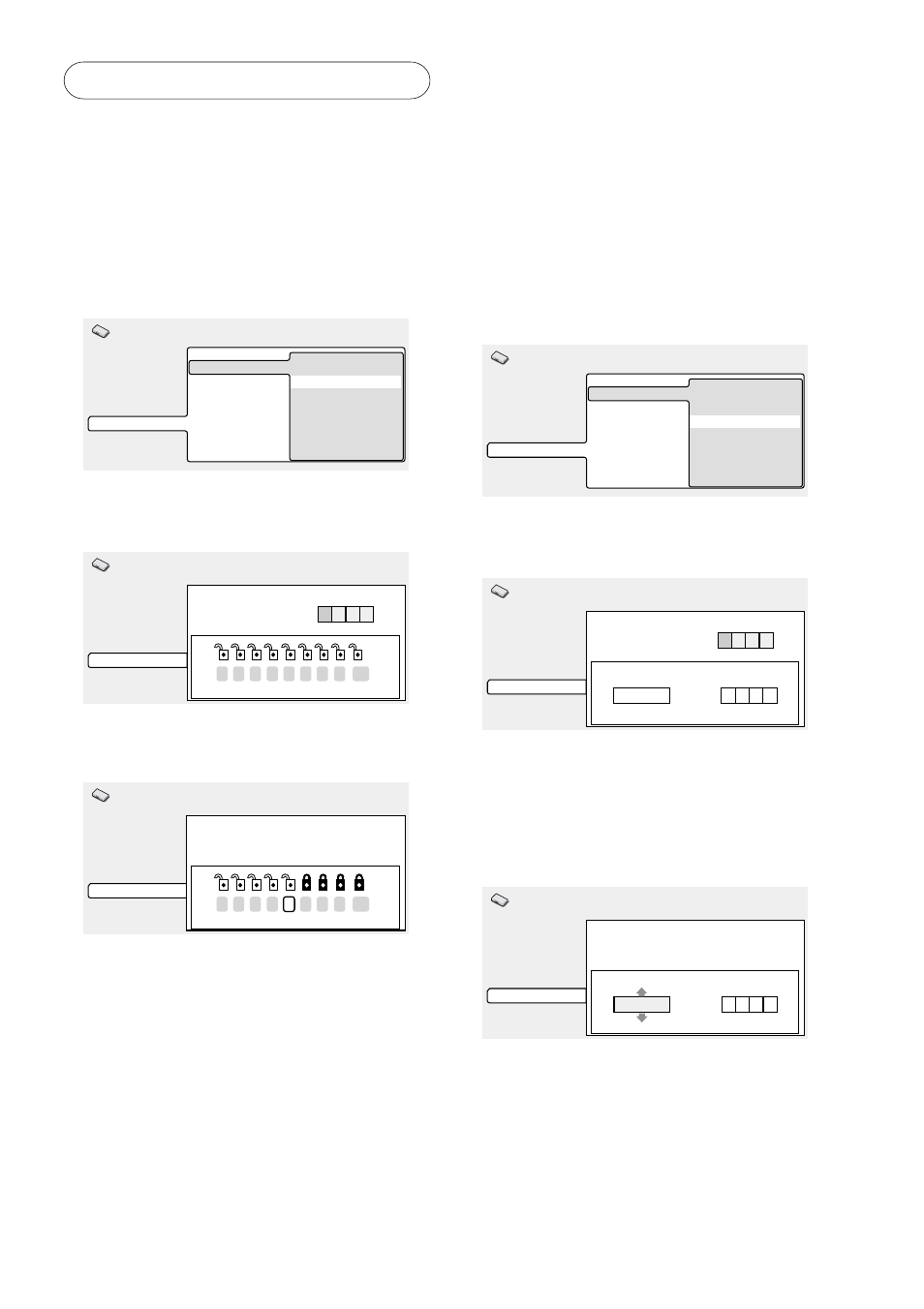 The initial settings menu 08, Setting/changing the parental lock level, Setting/changing the country code | 1select ‘level change, 3select a new level | Bel Canto Design PL-1 User Manual | Page 50 / 73