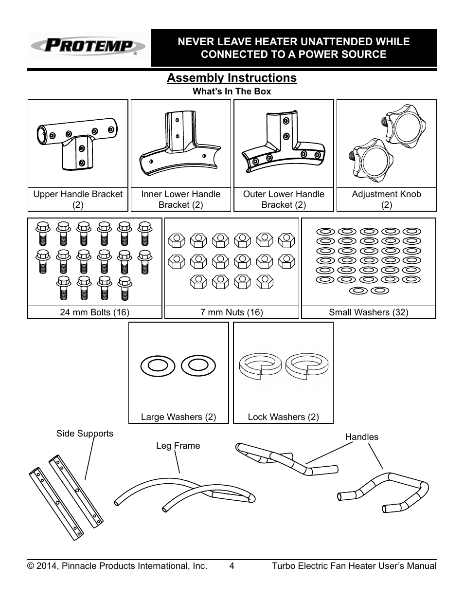 Assembly instructions | ProTemp PT-53-240 User Manual | Page 5 / 12