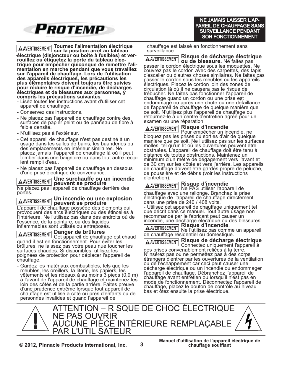 ProTemp PT-05-240-GH User Manual | Page 15 / 18