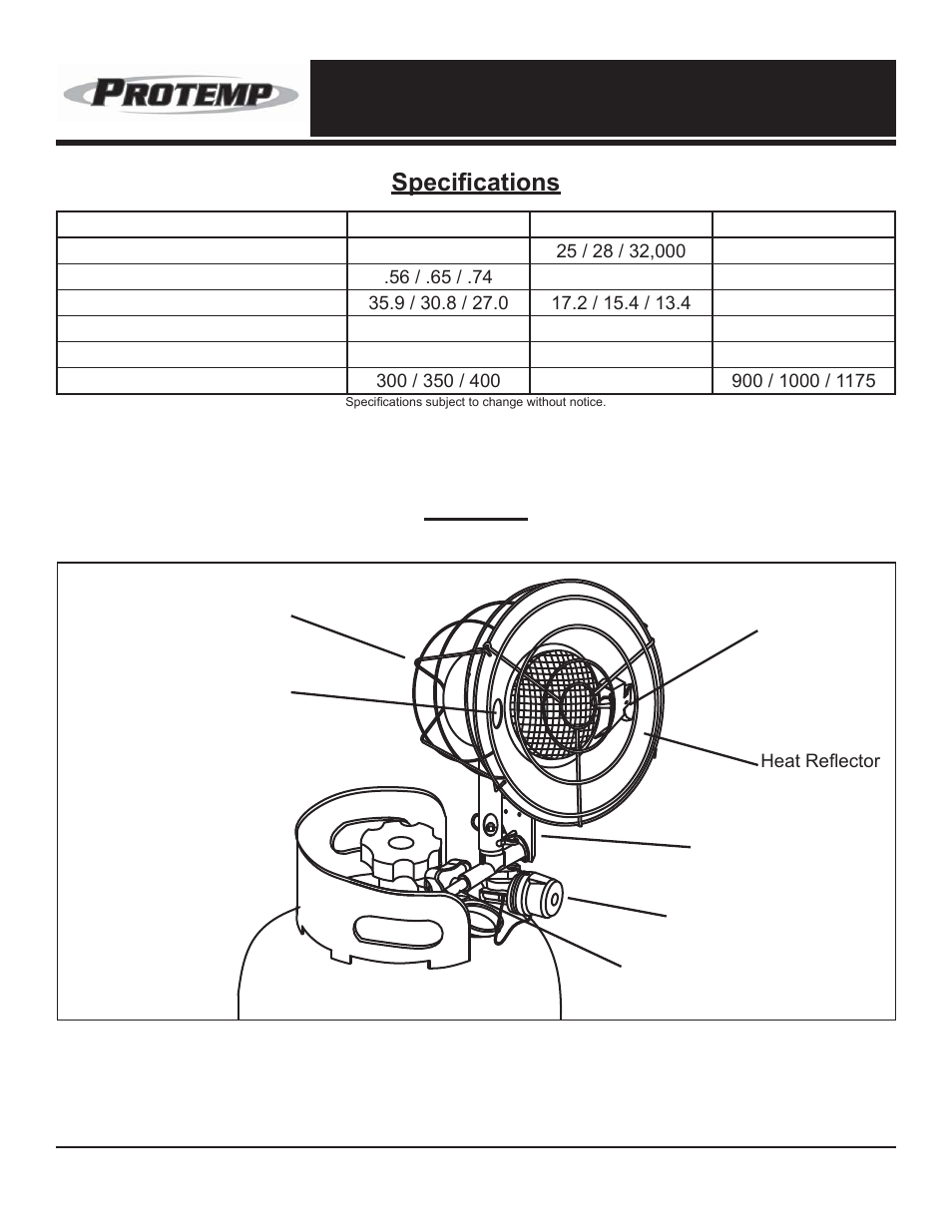 Features, 6shfl¿fdwlrqv | ProTemp PT-47-TTC User Manual | Page 5 / 16
