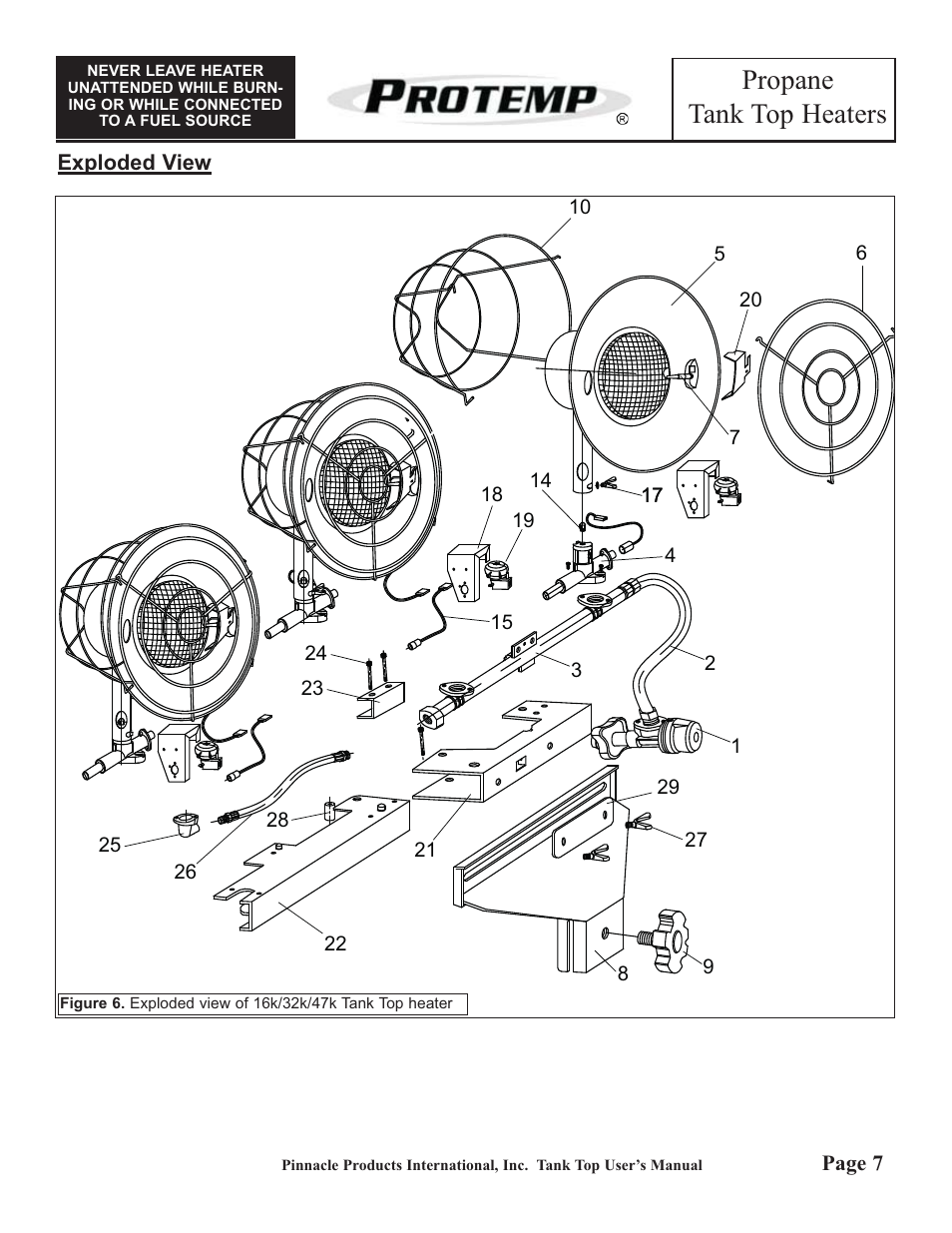 Propane tank top heaters | ProTemp PT-47-TTC User Manual | Page 7 / 8