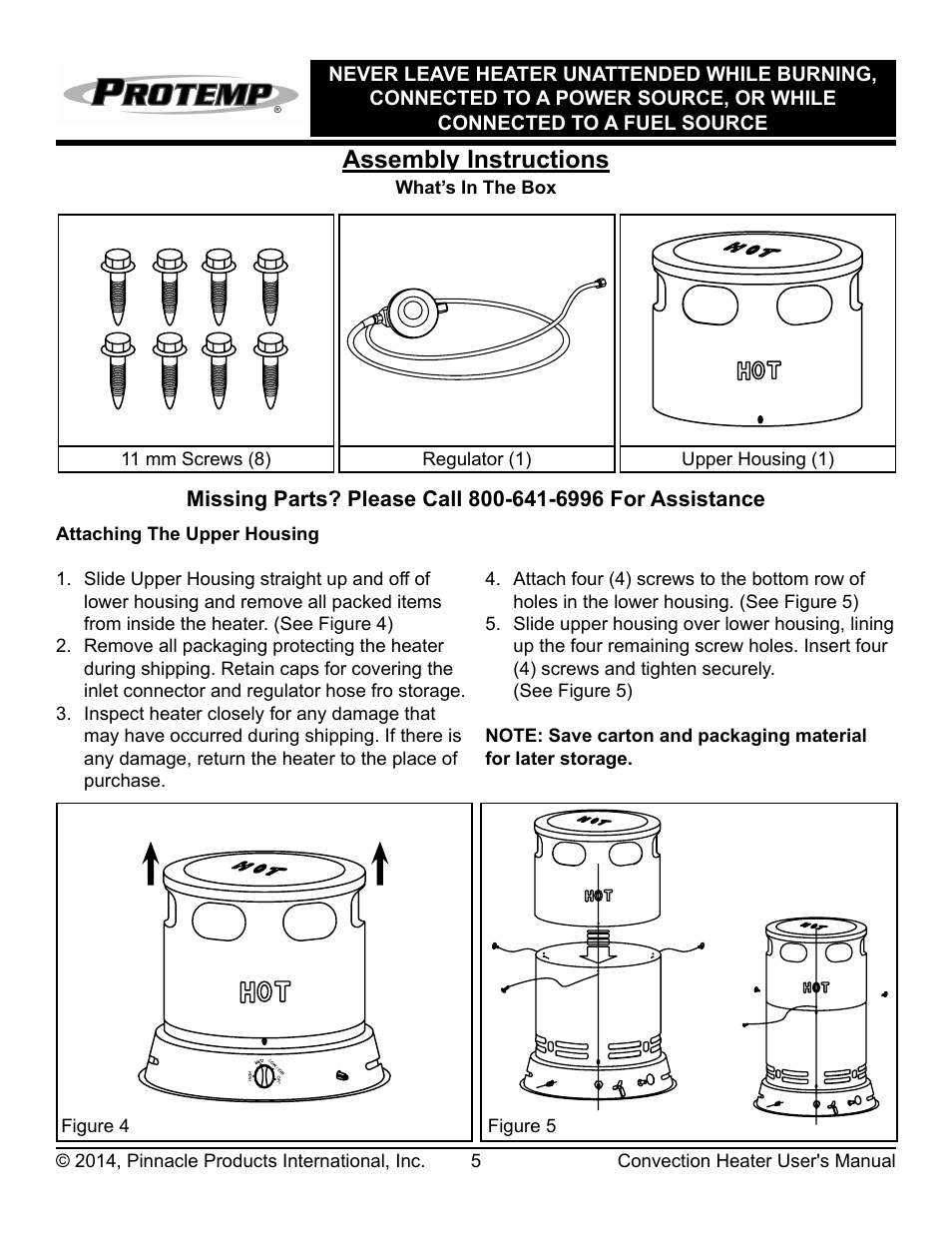 Assembly instructions | ProTemp PT-200V-LPC-A User Manual | Page 6 / 16