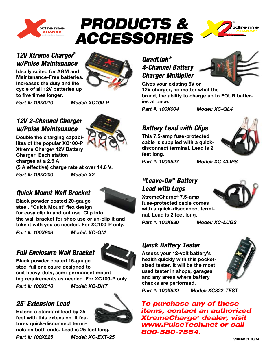 Products & accessories | PulseTech XC100-P Xtreme Charge Battery Charger, Maintainer & Desulfator (100X010) User Manual | Page 8 / 8
