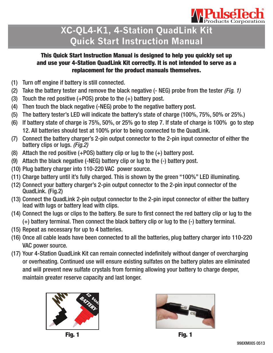 PulseTech 4-Station QuadLink Kit (100X005) User Manual | Page 2 / 2