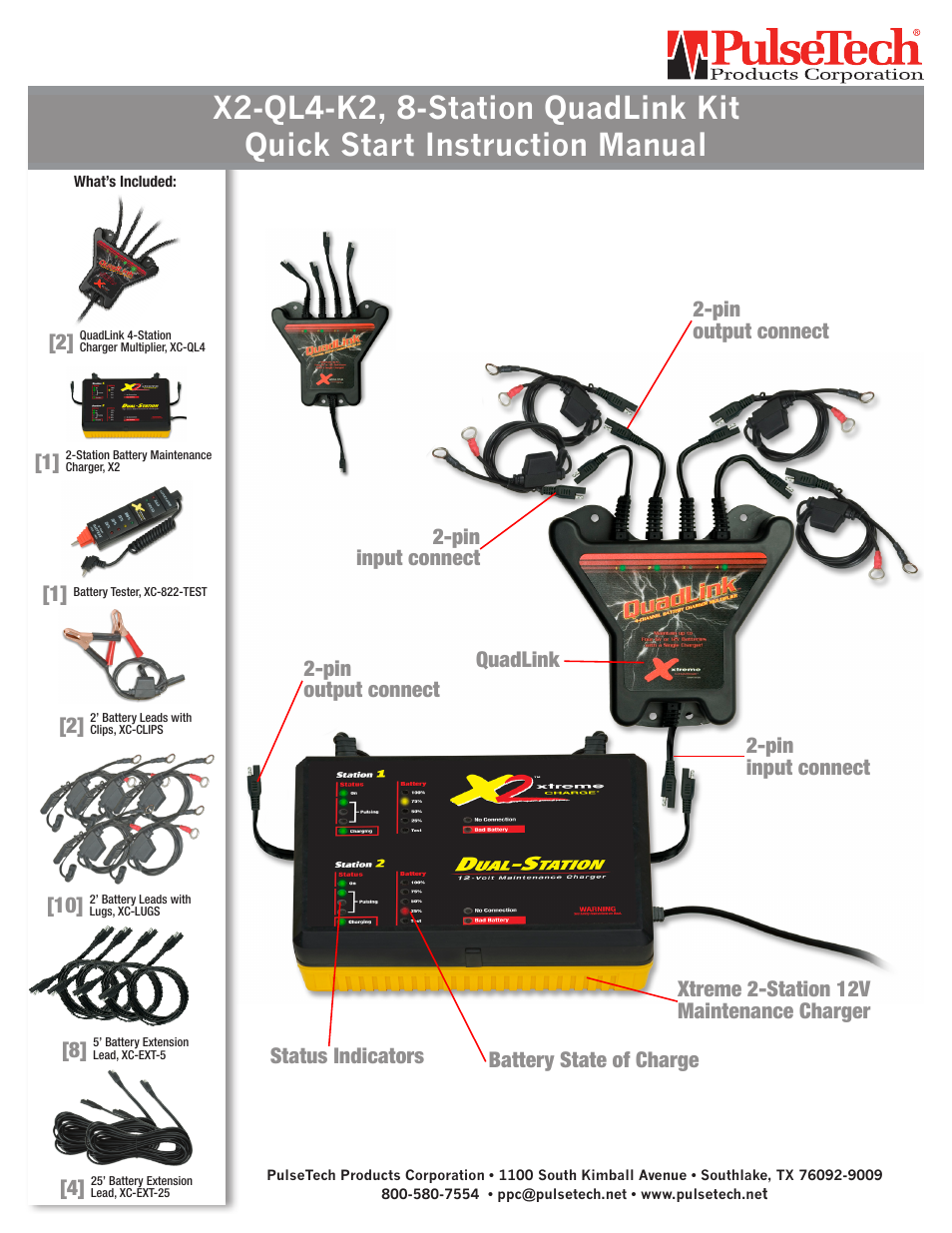 PulseTech 8-Station QuadLink Kit (100X206) User Manual | 2 pages