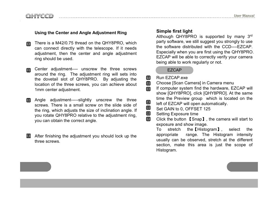 QHYCCD QHY8PRO User Manual | Page 12 / 19