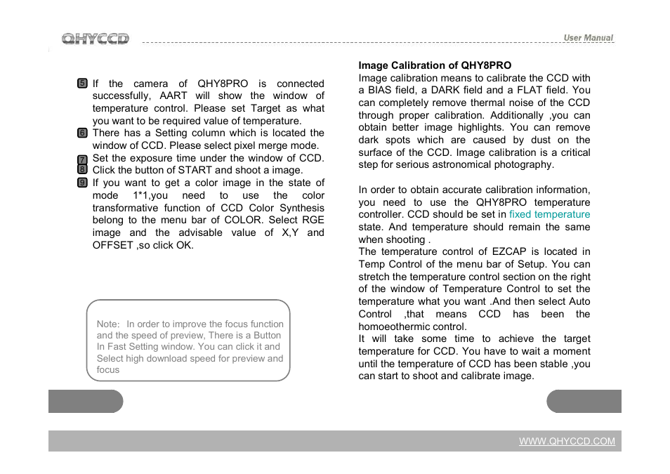 QHYCCD QHY8PRO User Manual | Page 17 / 19