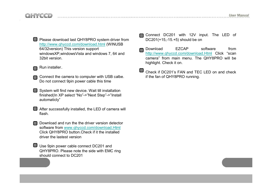 QHYCCD QHY8PRO User Manual | Page 5 / 19