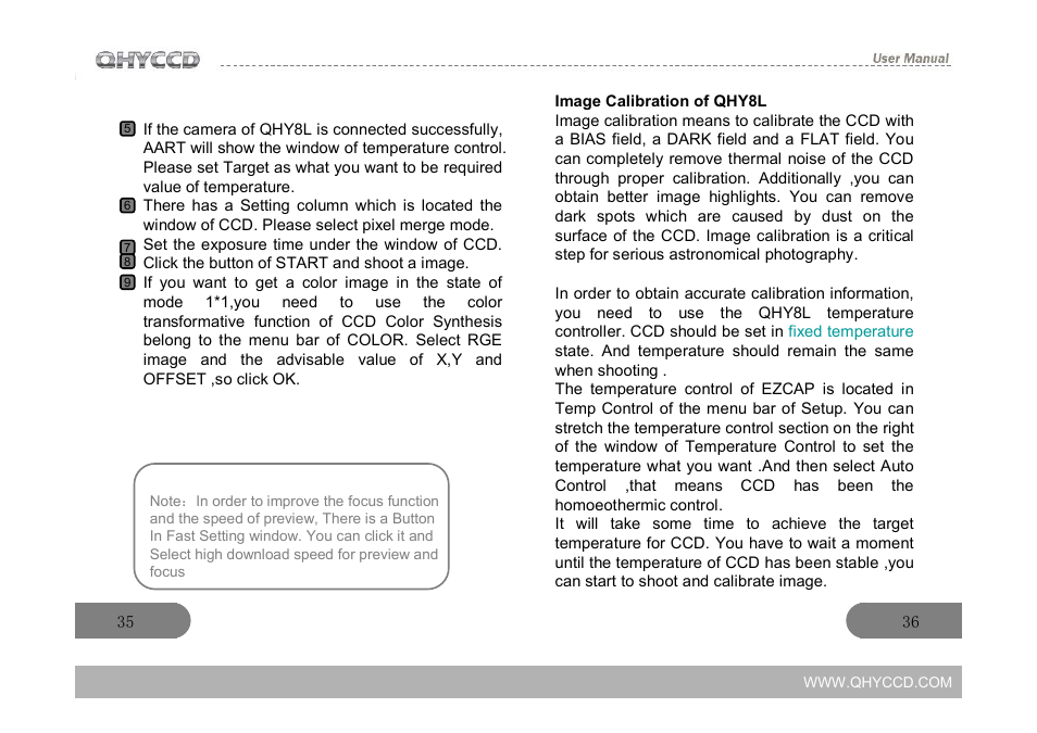 QHYCCD QHY8L User Manual | Page 19 / 22