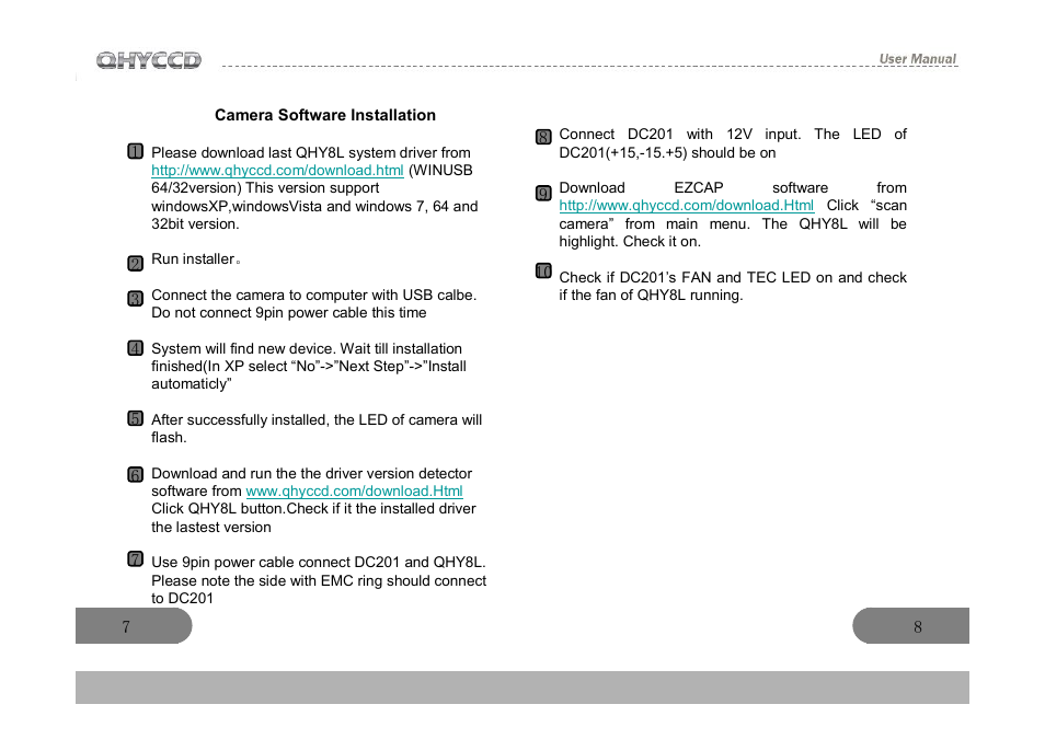 QHYCCD QHY8L User Manual | Page 5 / 22
