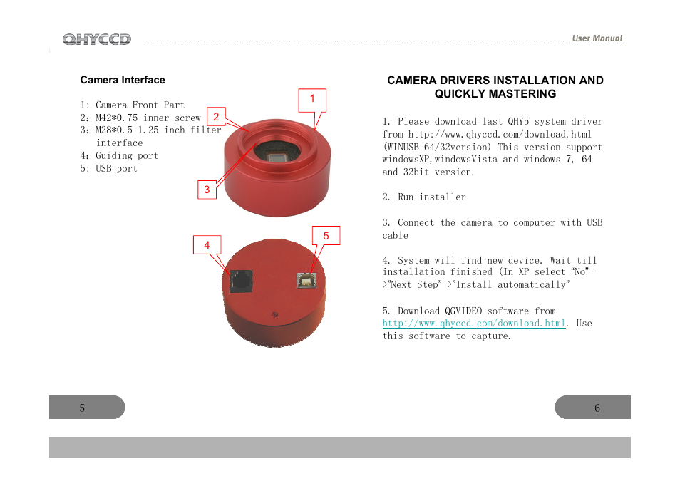 QHYCCD QHY5 User Manual | Page 4 / 9