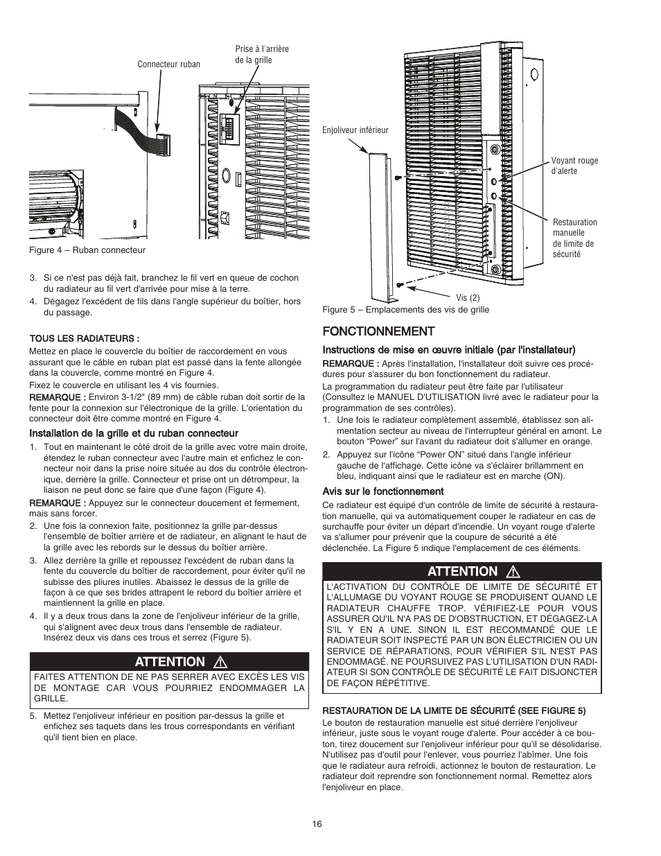 Fonctionnement | Qmark HT Smart Series - Digital Programmable Wall Heater User Manual | Page 16 / 20