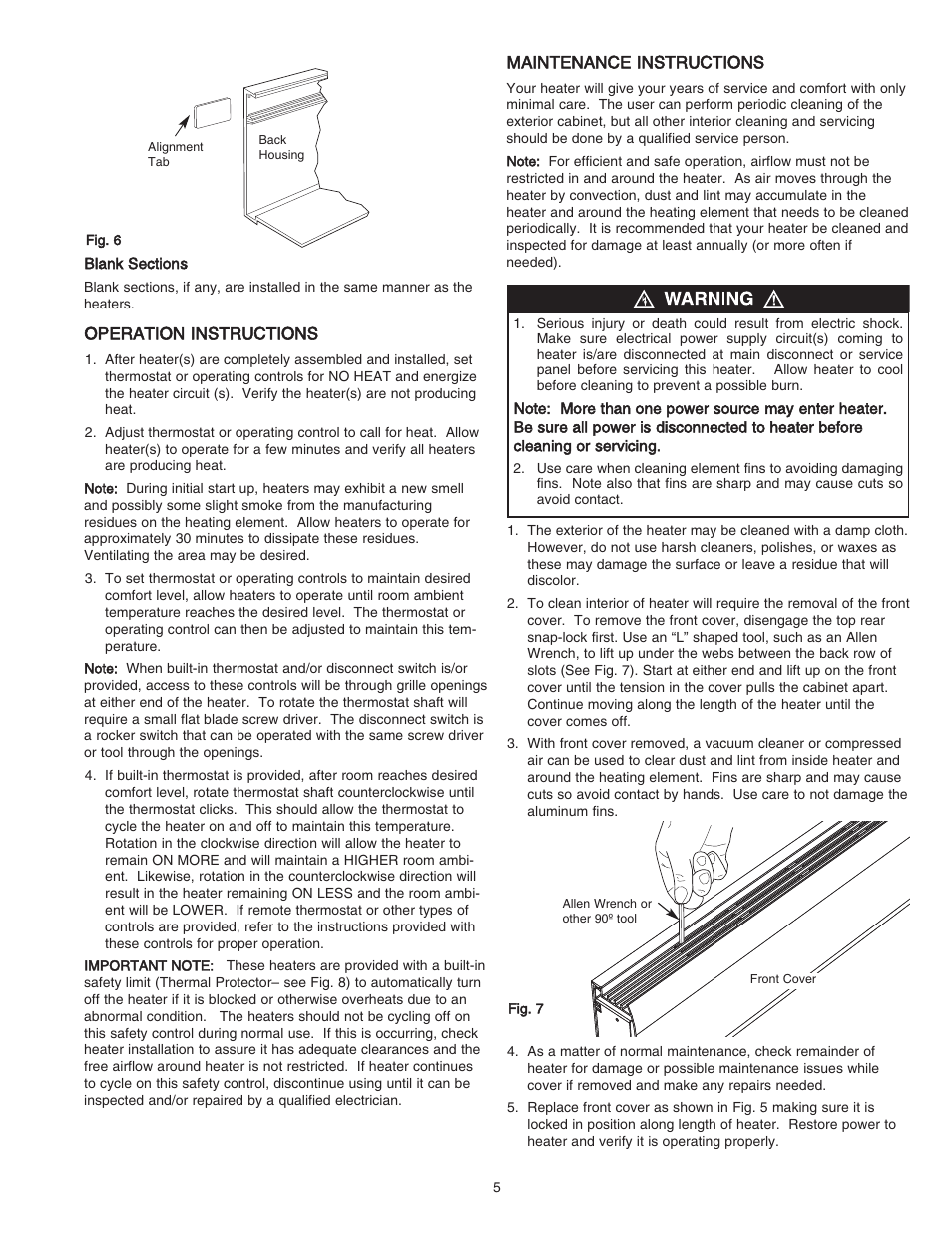 Qmark DBSL Series - Aluminum Convection Heaters User Manual | Page 5 / 18