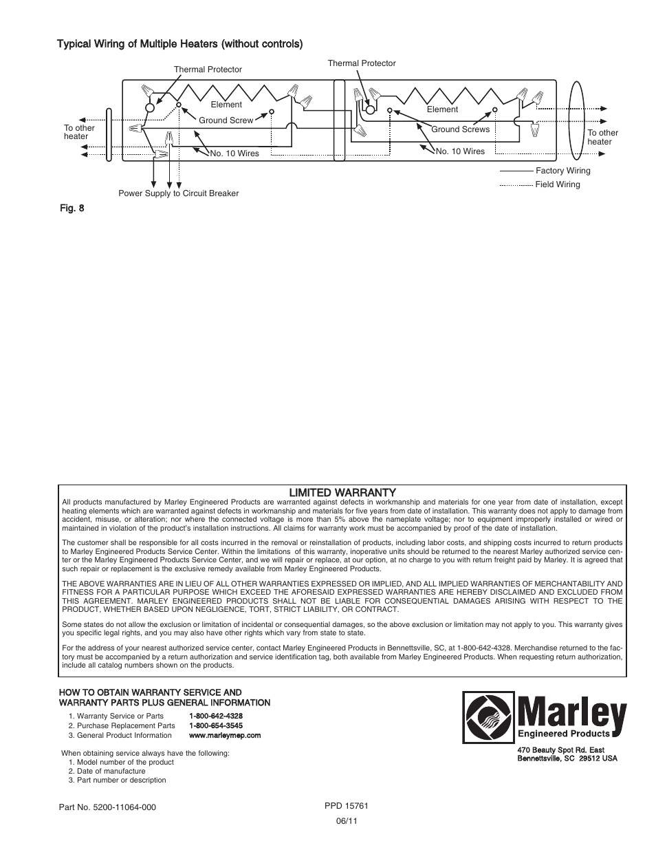 Limited warranty | Qmark DBSL Series - Aluminum Convection Heaters User Manual | Page 6 / 18