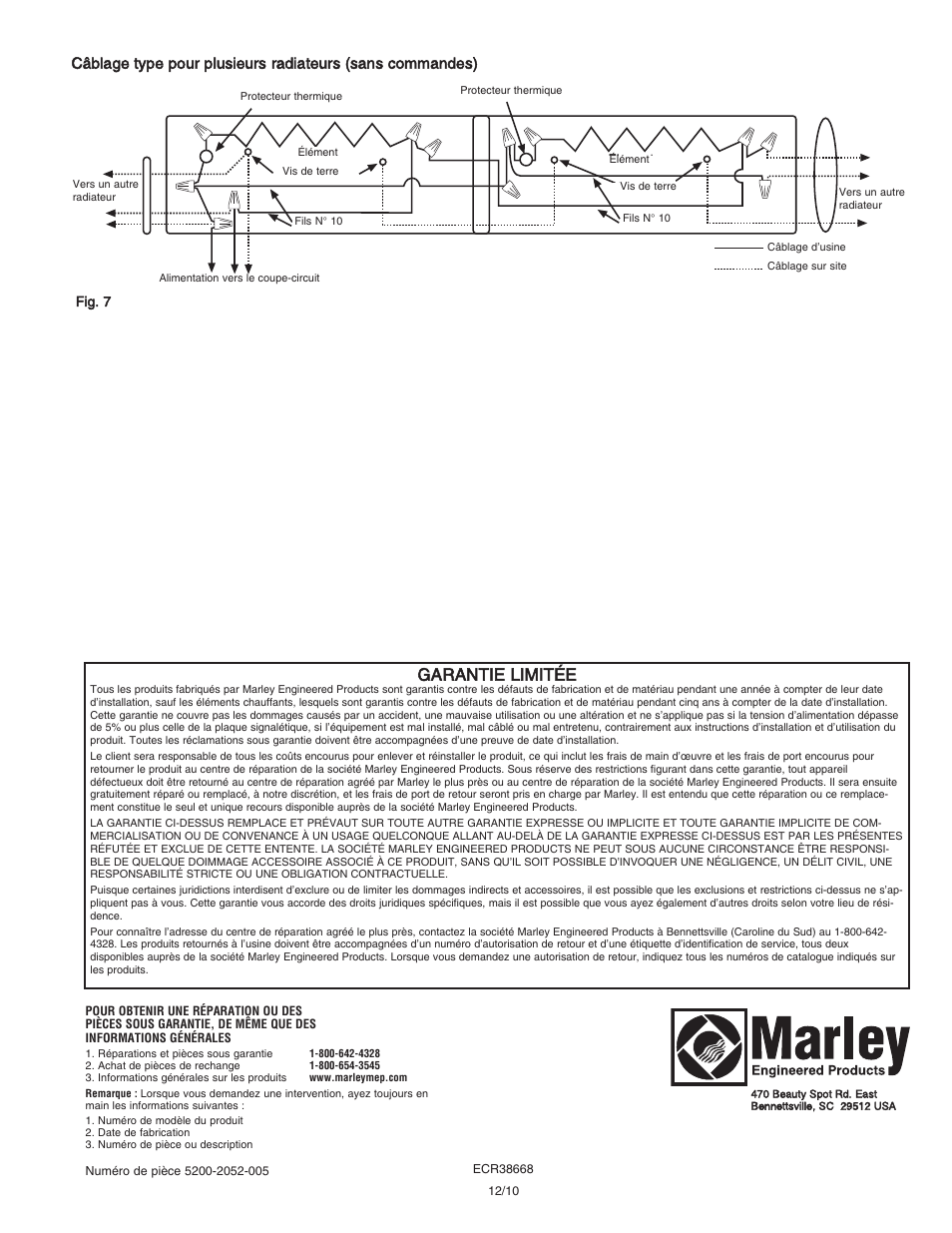 Garantie limitée | Qmark DBA - Architectural Sill-Height Convection Heaters User Manual | Page 18 / 18