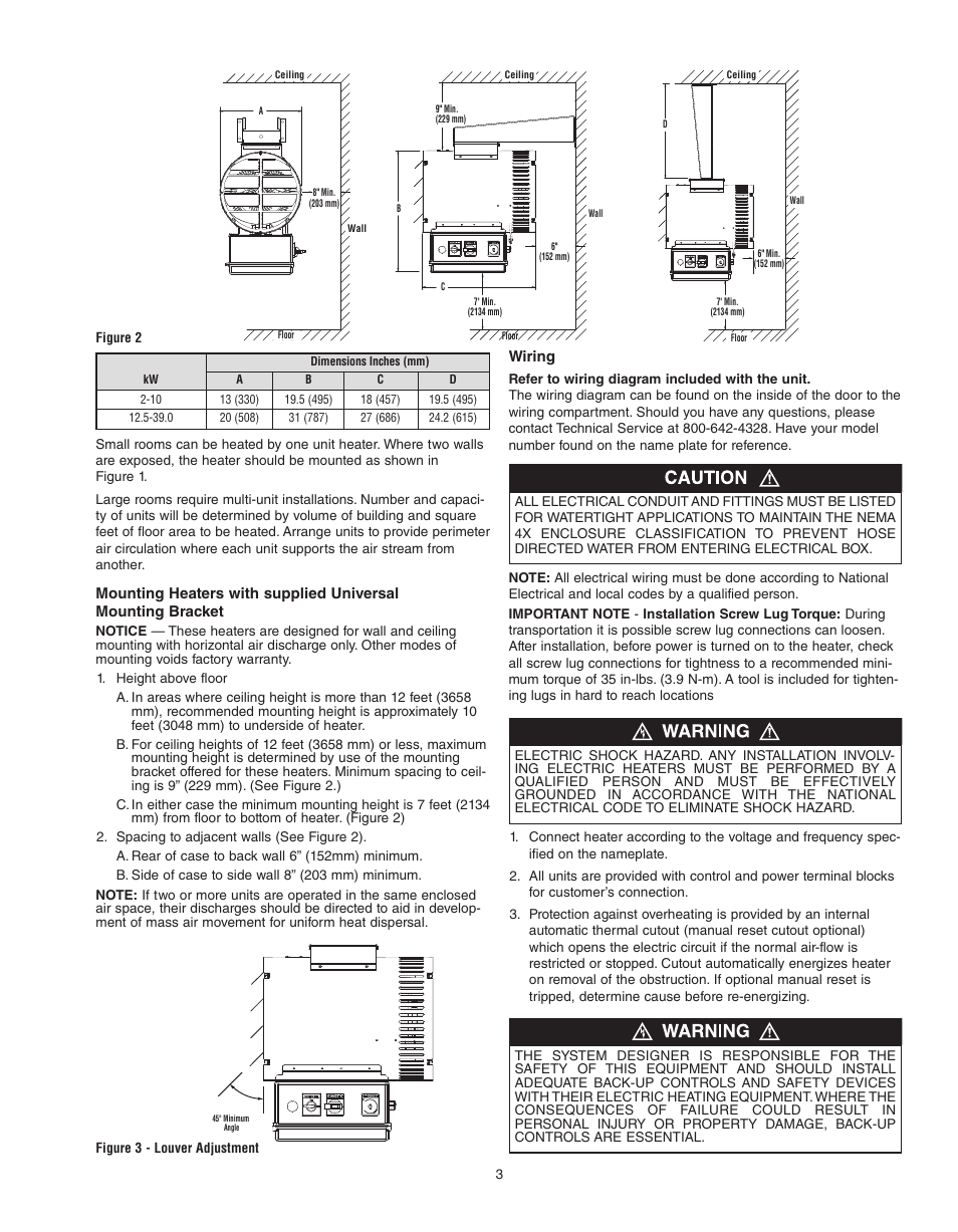 Qmark QWD - Washdown Corrosion Resistant Unit Heaters User Manual | Page 3 / 24