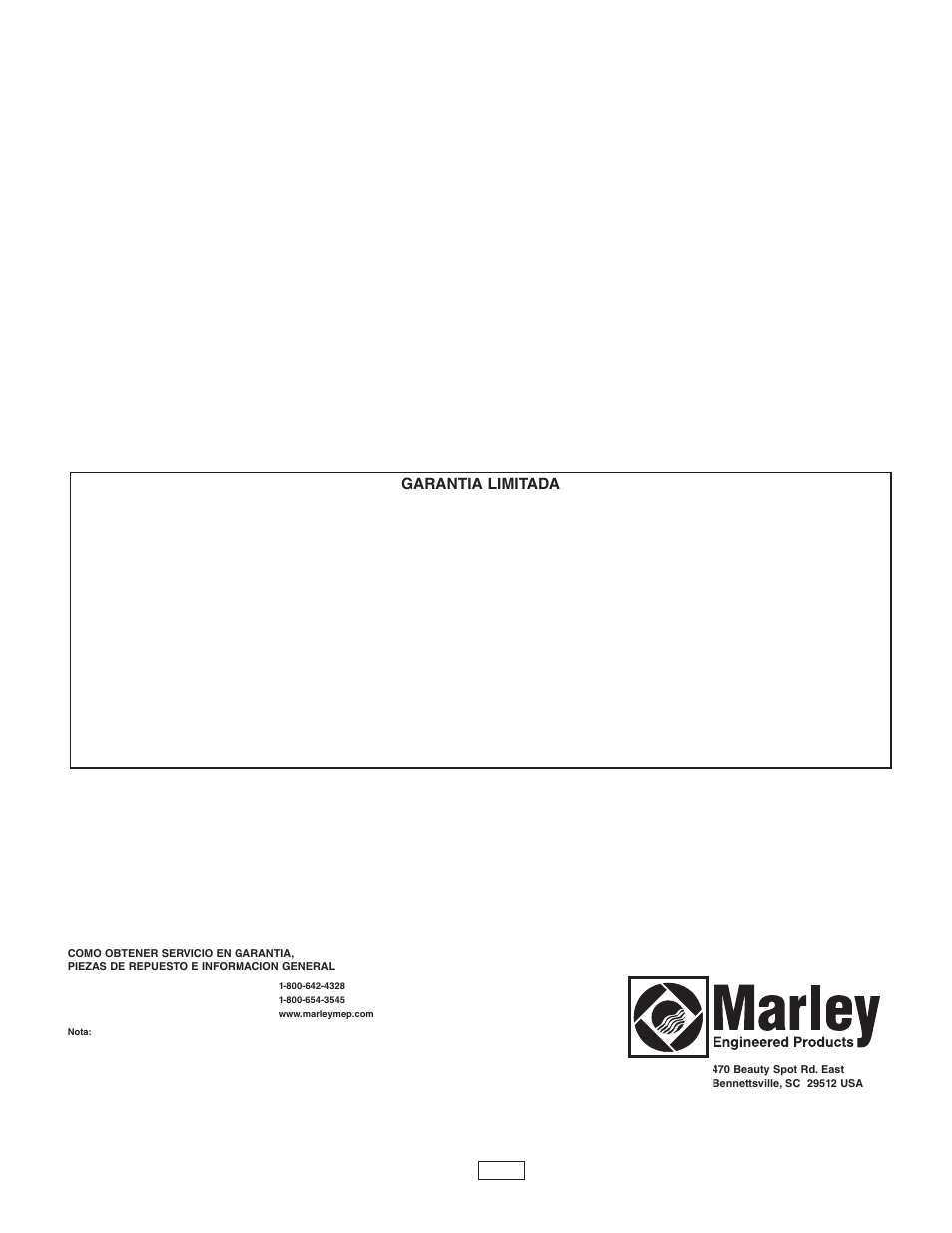 Garantia limitada | Qmark CRA Series - Residential Fan-Forced Zonal Wall Heaters User Manual | Page 8 / 12