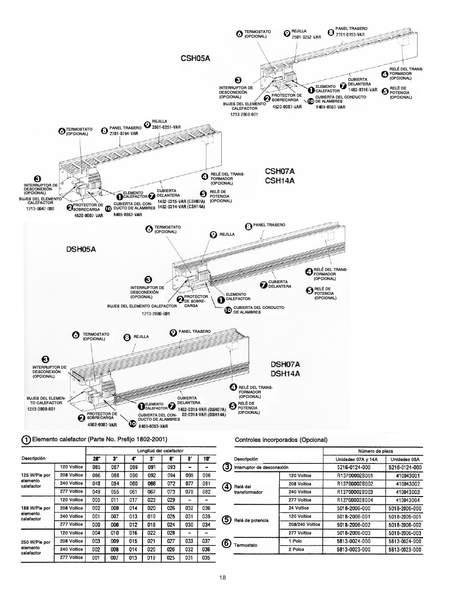 Controles incorporados (opcional) | Qmark DSH - Decorative Sill-Height Convectors User Manual | Page 18 / 30
