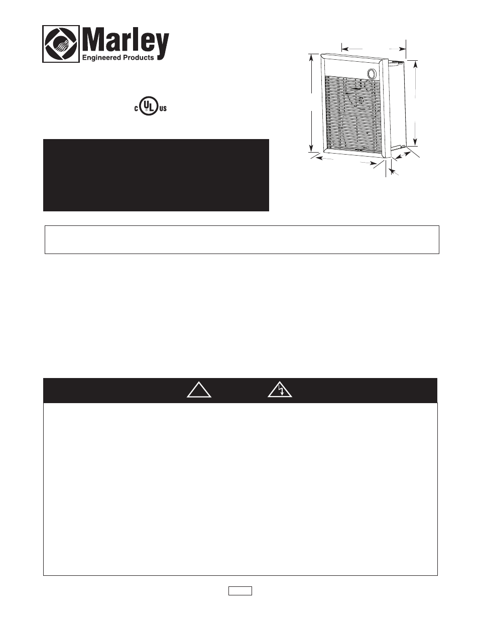 Qmark CWH Series - Architectural Fan-Forced Wall Heaters User Manual | 4 pages