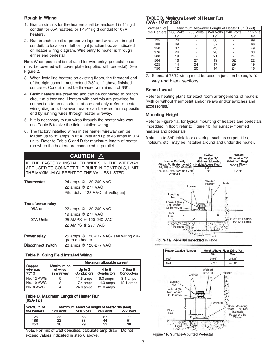 Qmark CPH - Decorative and Commercial Pedestal Heaters User Manual | Page 3 / 24