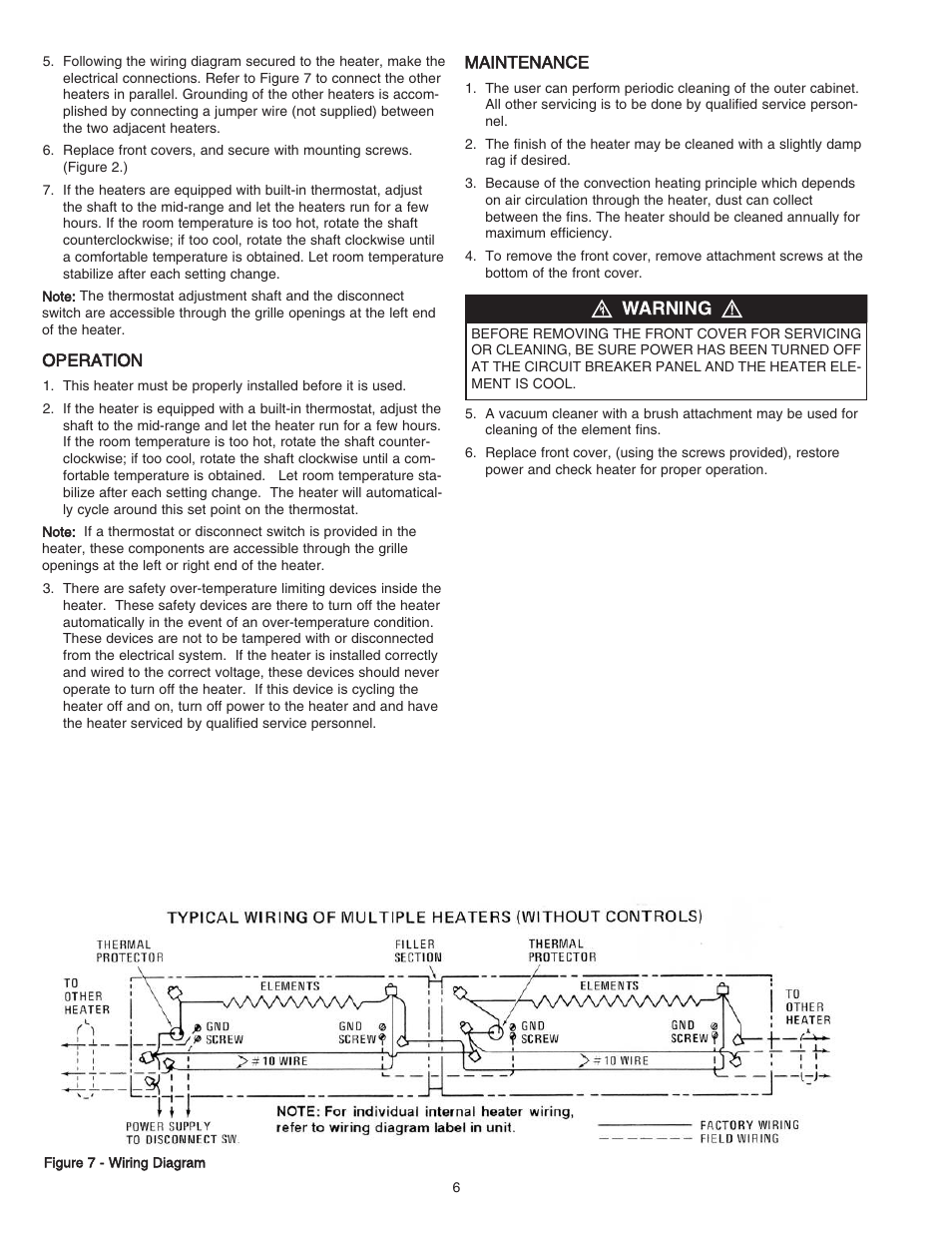 Qmark CPH - Decorative and Commercial Pedestal Heaters User Manual | Page 6 / 24