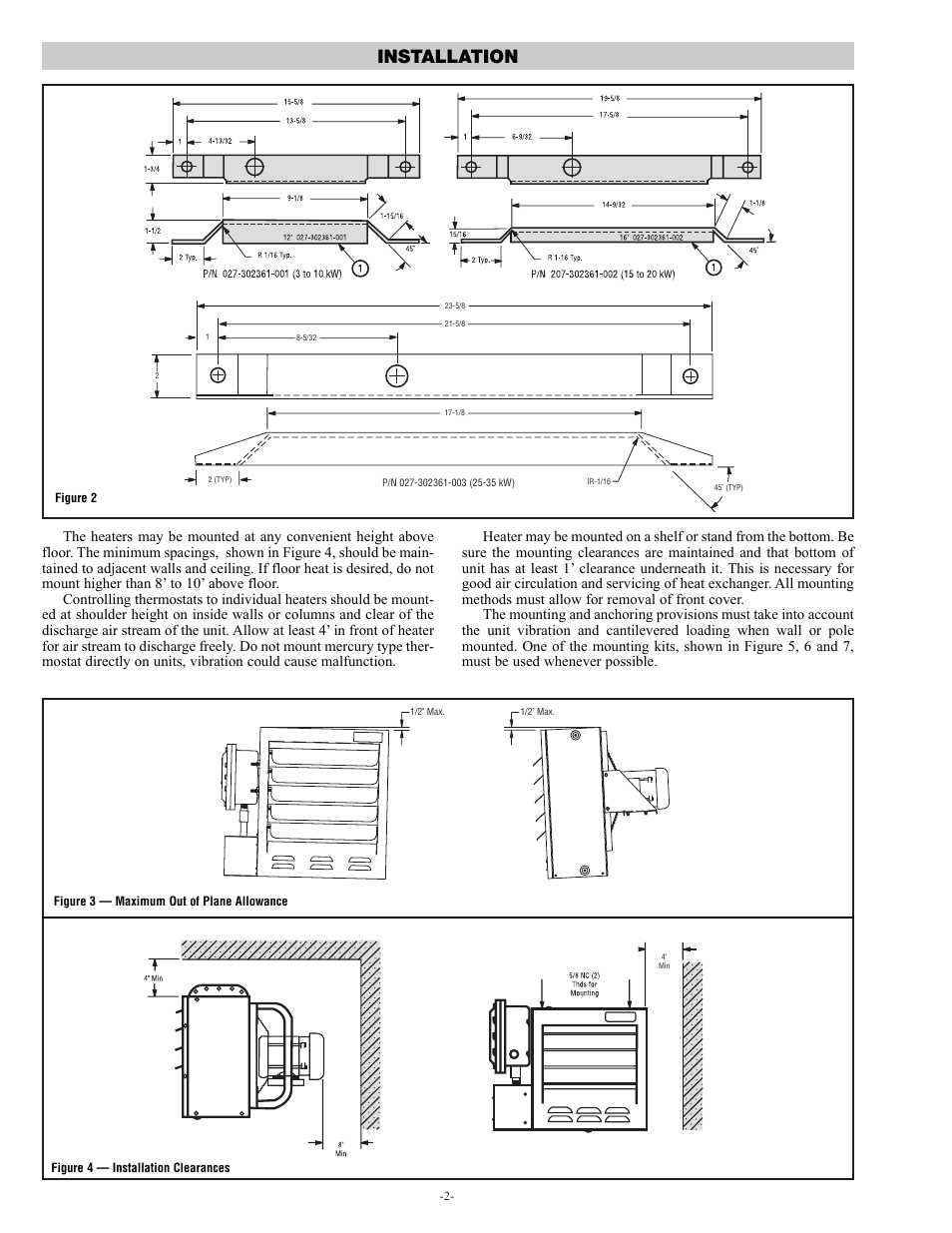 Installation | Qmark GUX - Explosion Proof Unit Heaters User Manual | Page 2 / 4