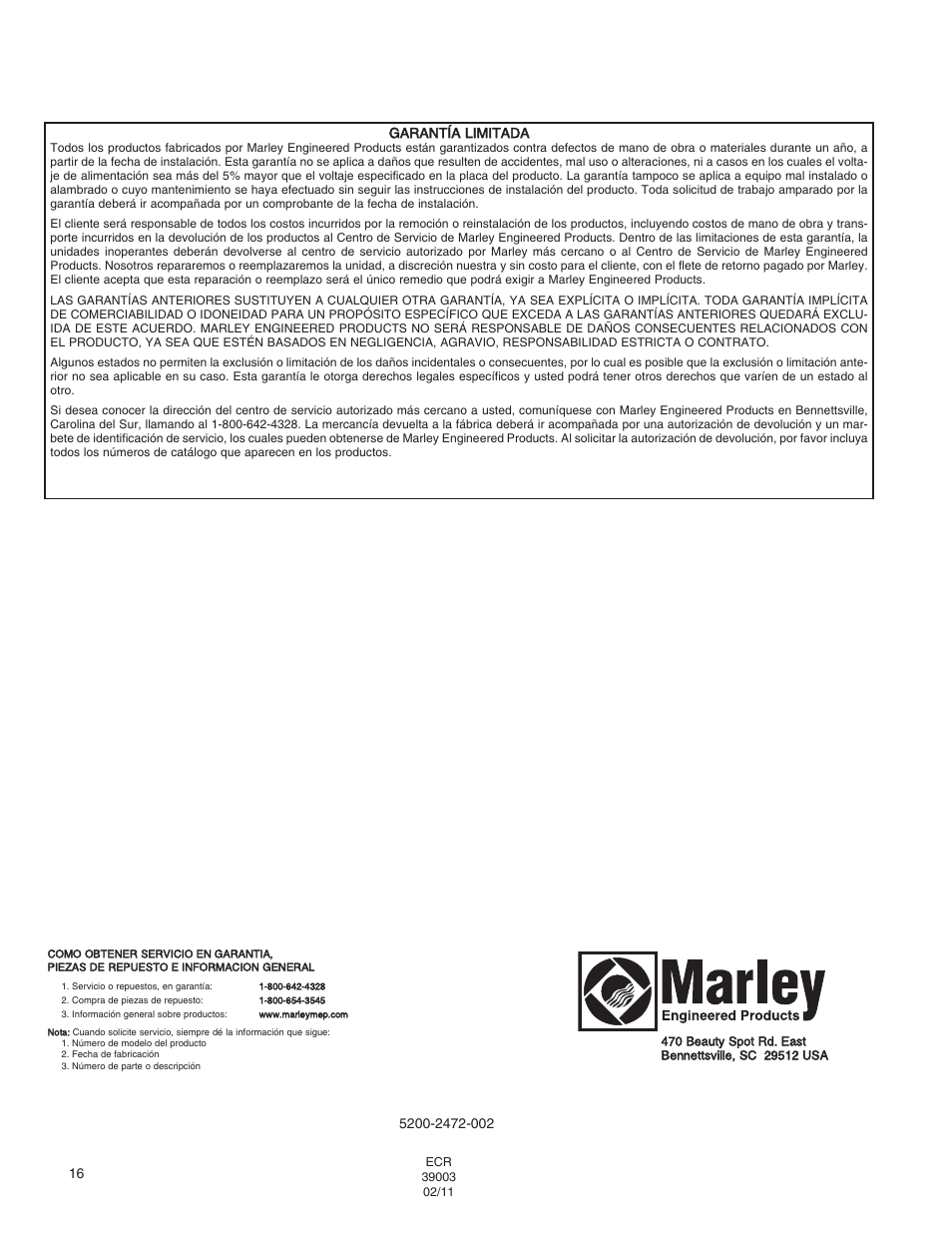 Qmark ICG - Explosion Proof Convectors User Manual | Page 16 / 24