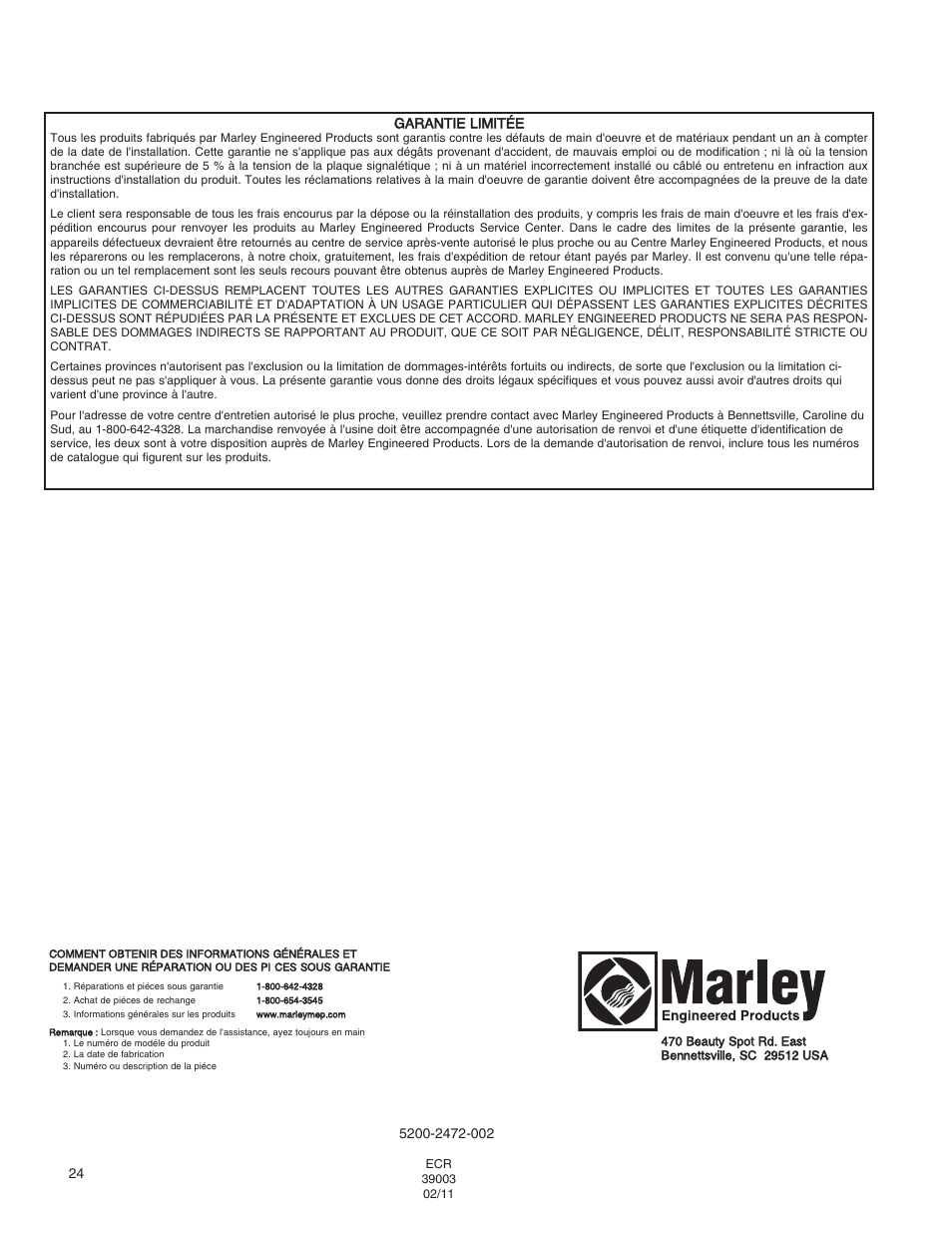 Qmark ICG - Explosion Proof Convectors User Manual | Page 24 / 24