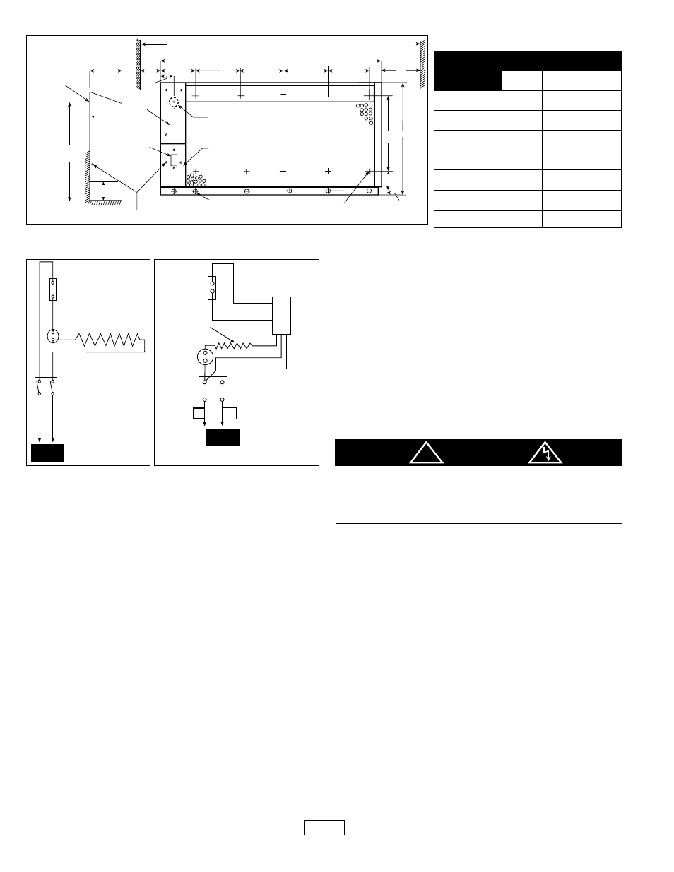 Wiring diagrams, Danger, Mounting and wiring | Operation and maintenance | Qmark KCJ - Institutional Electric Convectors User Manual | Page 2 / 4