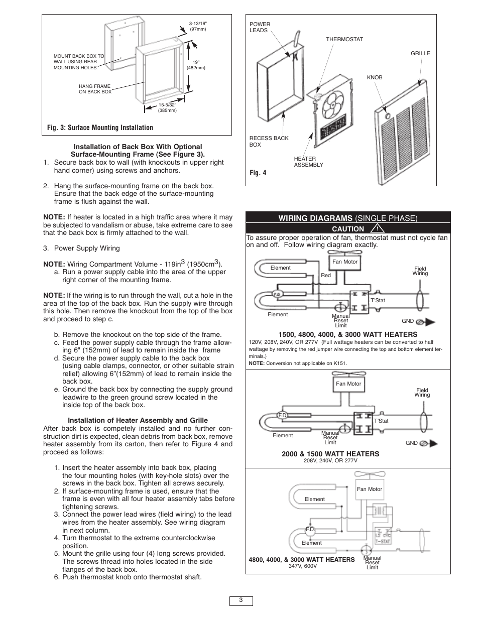 Qmark LFK Series - Wall Heater User Manual | Page 3 / 15